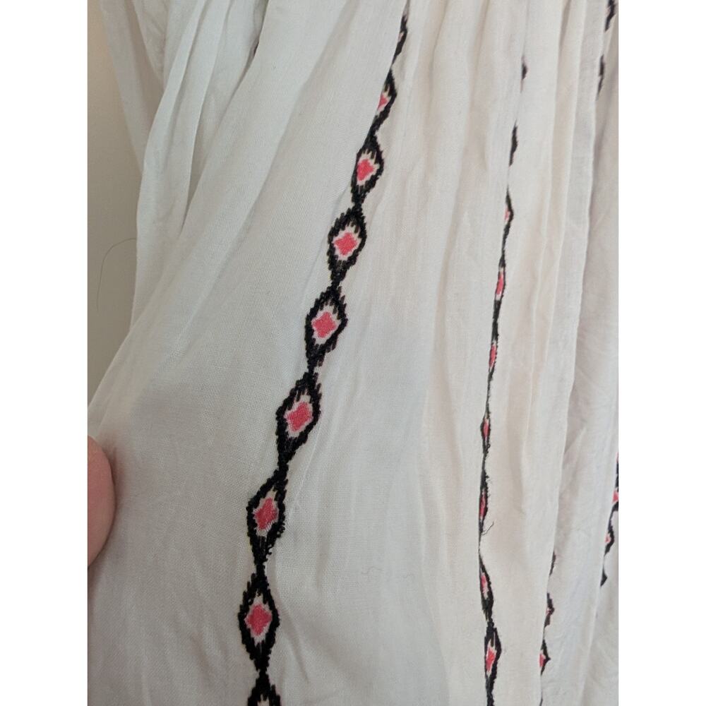 Sundance Amrita Story Dress XL Boho Embroidered Midi White Multicolor Festival - Picture 8 of 12